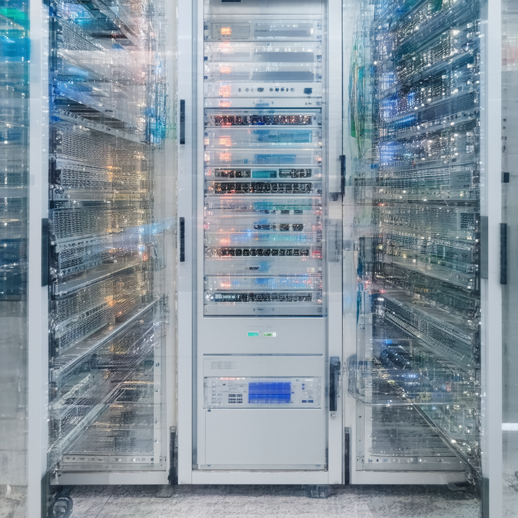 A Cisco Catalyst SD-WAN Manager hardware appliance in a server rack